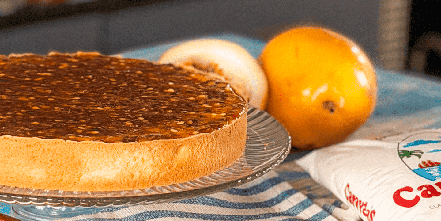 Torta de brigadeiro branco com maracujá