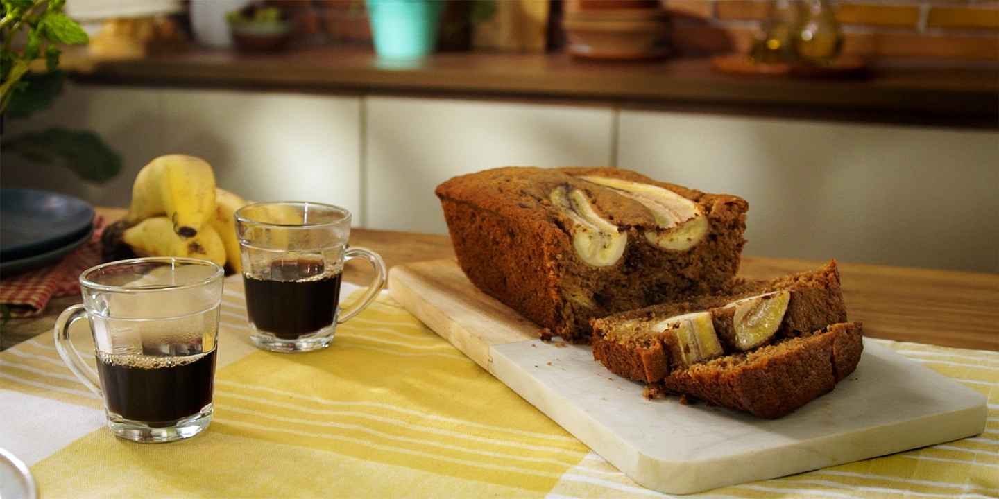 Bolo de Banana com Gotas de Chocolate