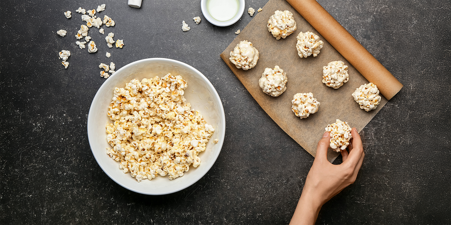 Pipoca com Caramelo e Marshmallow