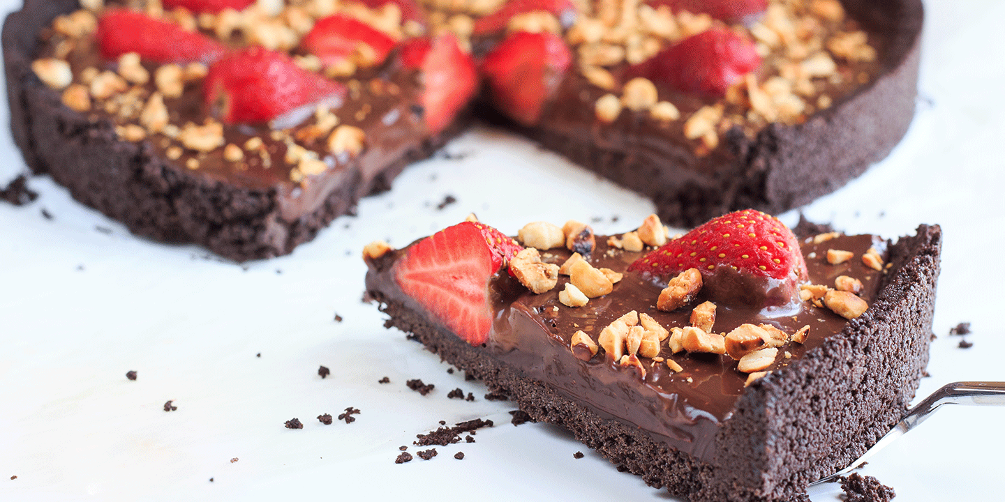 Torta de Chocolate com Morangos